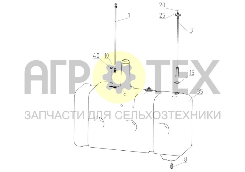 Чертеж Бак топливный (101.63.37.100)